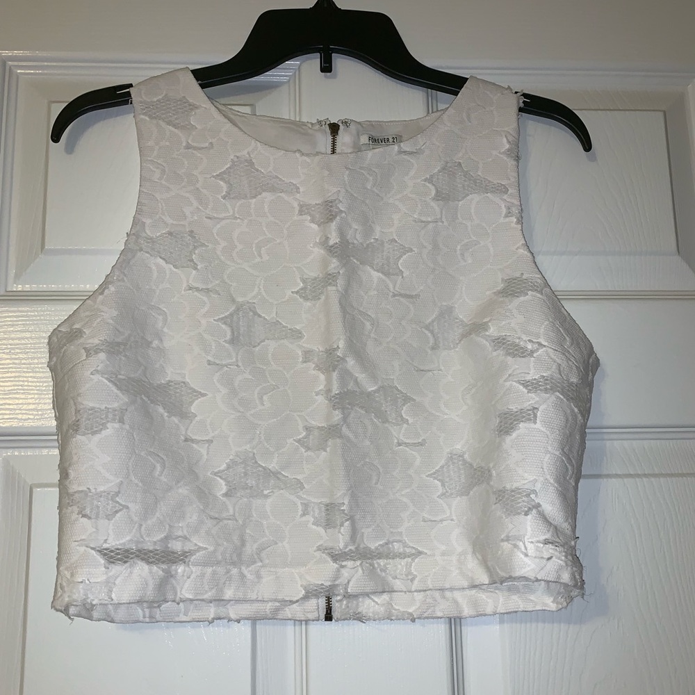 Crop white top Forever21